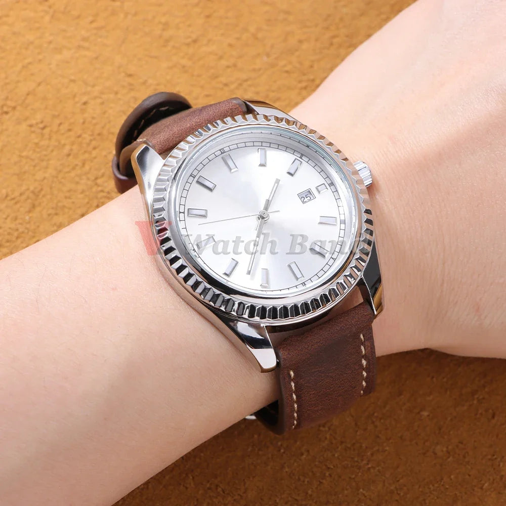 Motorola Moto Watch Vintage Stitched Leather Band