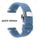 Light Blue, White Stitching