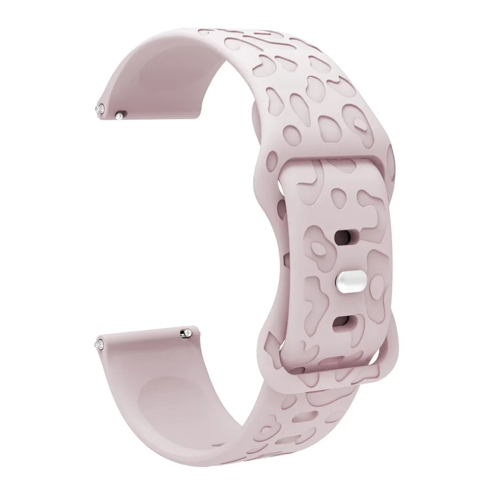 Samsung Galaxy Watch 7, 6, 5, 4 & FE Leopard Print Silicone Band