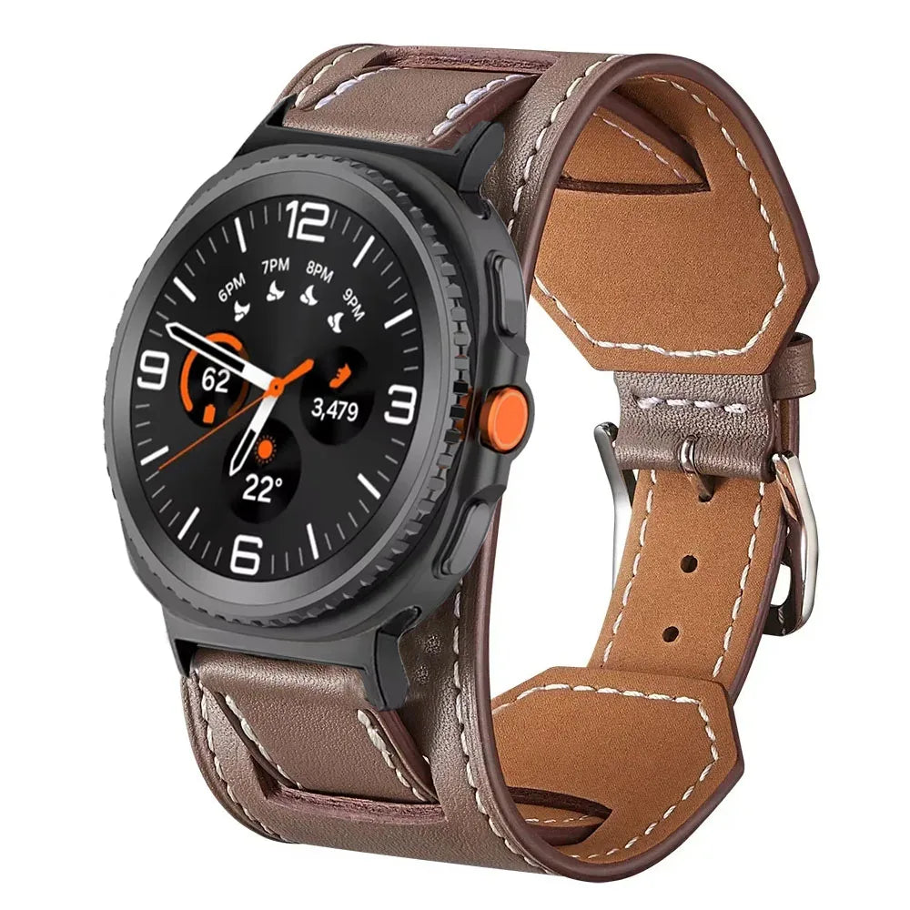 Samsung Galaxy Leather Watch Band - Watch8/Watch8 Classic/Watch9/Ultra/Ultra2