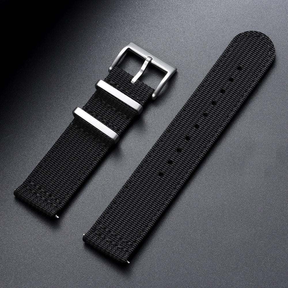 Motorola Moto Smartwatch Bands Ribbed Nylon Canvas Quick Release Watch Strap