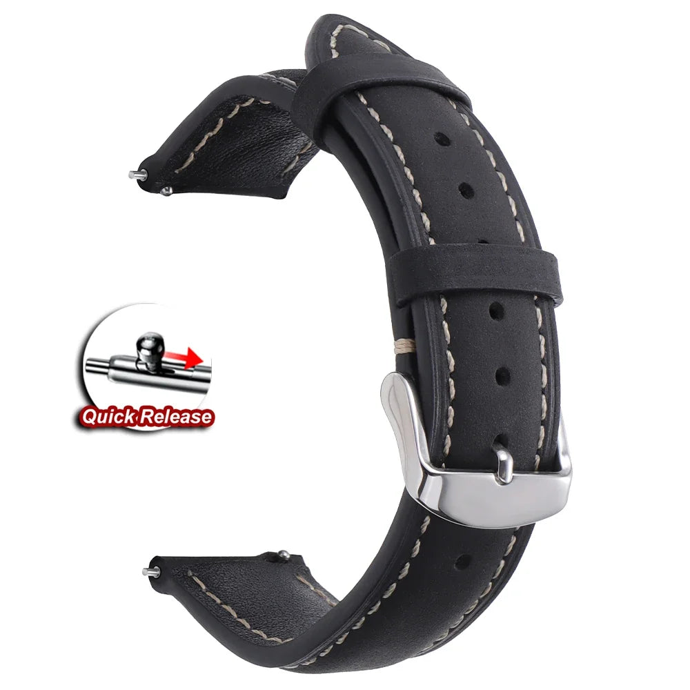 Huawei Watch & Watch GT Vintage Stitched Leather Band