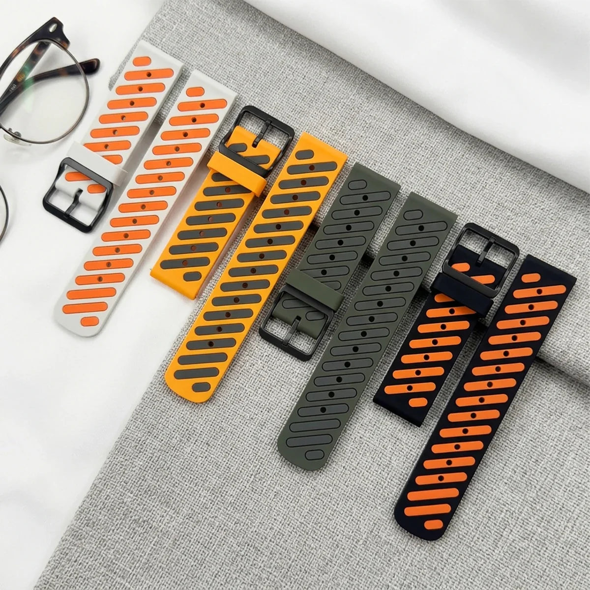 Garmin Silicone Watch Band - Two-Tone Quick Release Strap