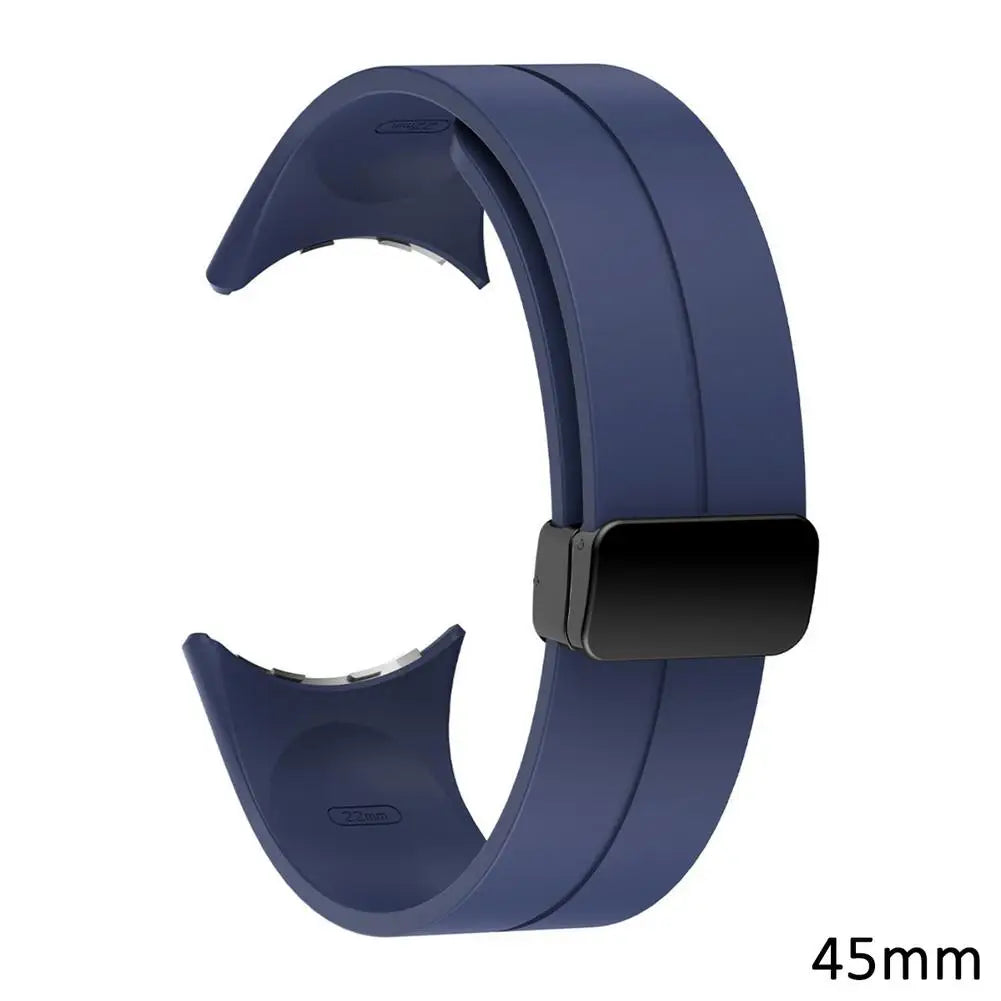 Google Pixel Watch Magnetic Silicone Folding Buckle Band