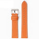 Orange, White Stitching / Silver Buckle