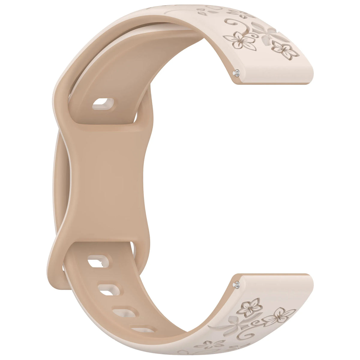 TicWatch Pro 3, E3 & GTH Floral Engraved Silicone Band