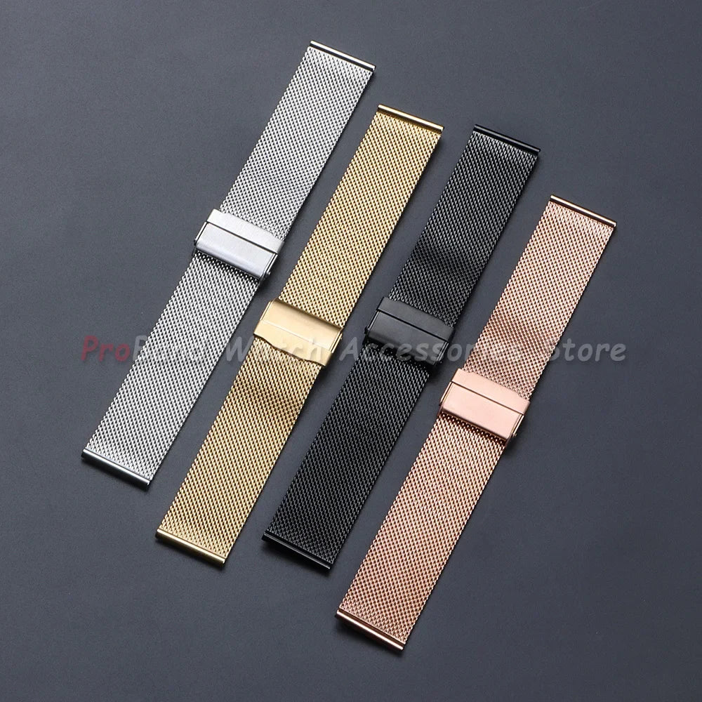 Samsung Galaxy Watch 7, 6, 5, 4 & FE Milanese Mesh Band with Sliding Clasp