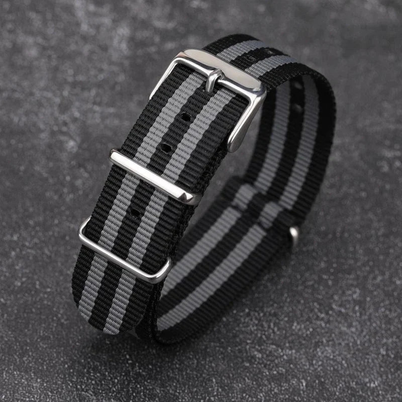 Polar Nylon Watch Strap Canvas Band, Unisex, Durable Pin Buckle Wristband