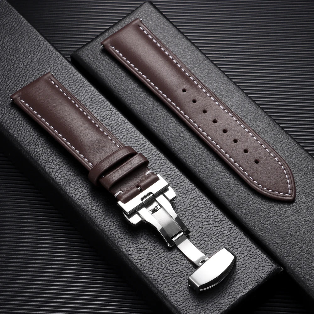OnePlus Watch Leather Band with Butterfly Clasp