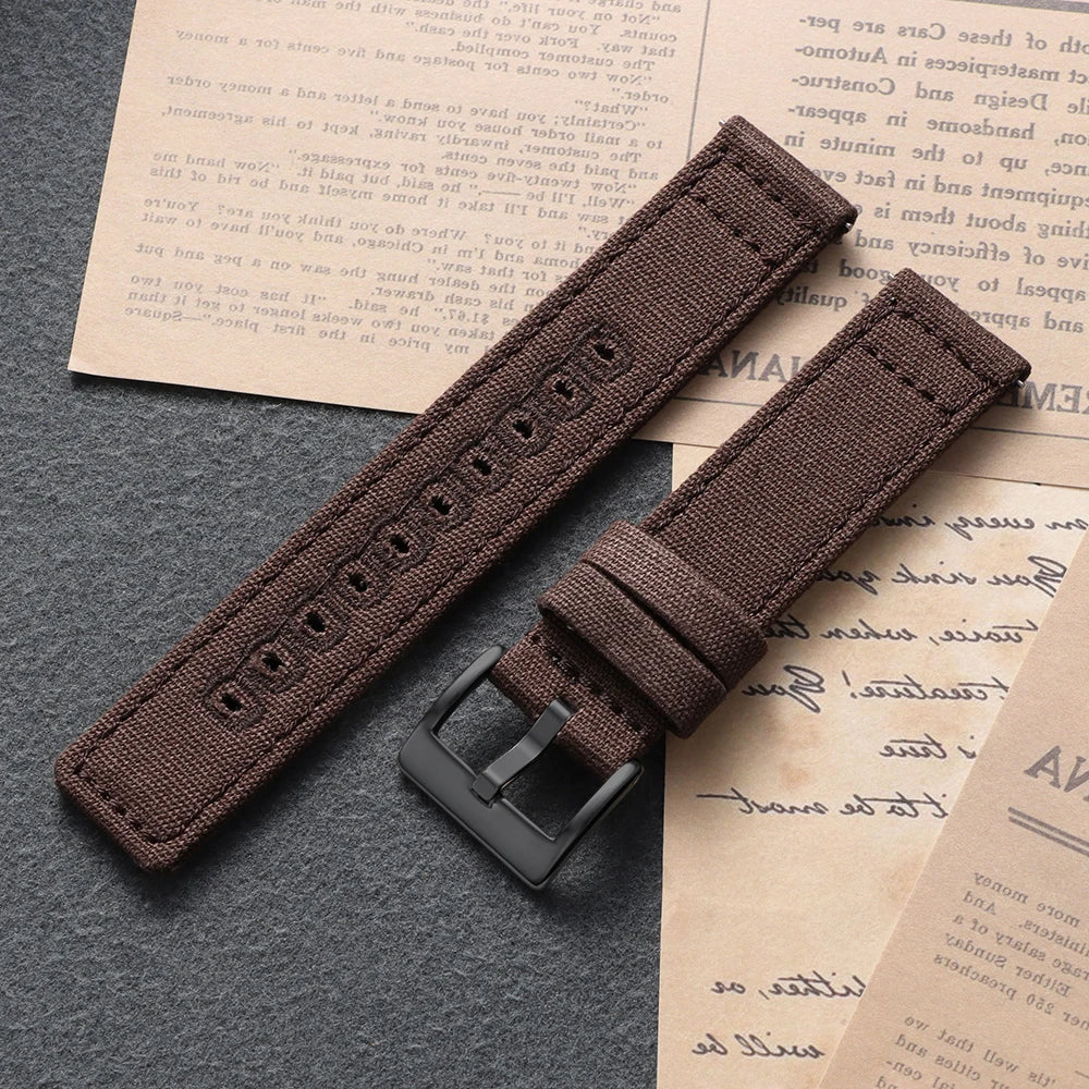 Motorola Moto Watch Stitched Canvas Nylon Band