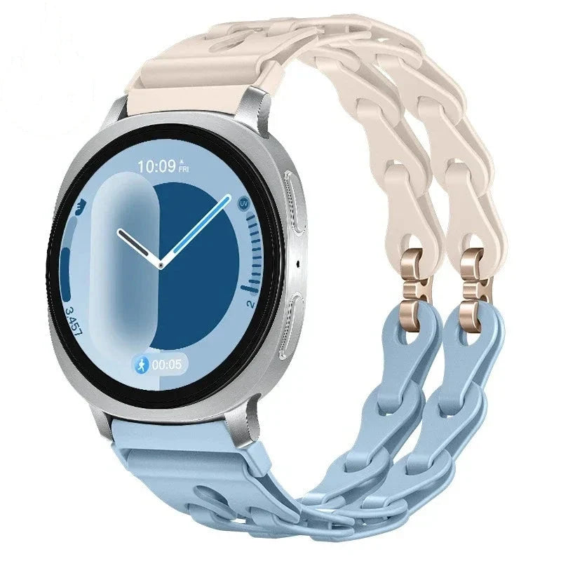 Samsung Galaxy Silicone Chain Watch Band – Watch8/Watch8 Classic/Watch9/Ultra/Ultra2 Multi