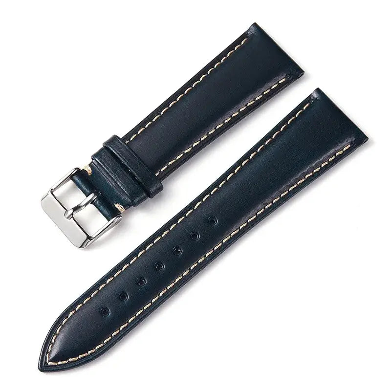 Amazfit Band Vintage Oil Wax Leather Watch Strap Cowhide Buckle