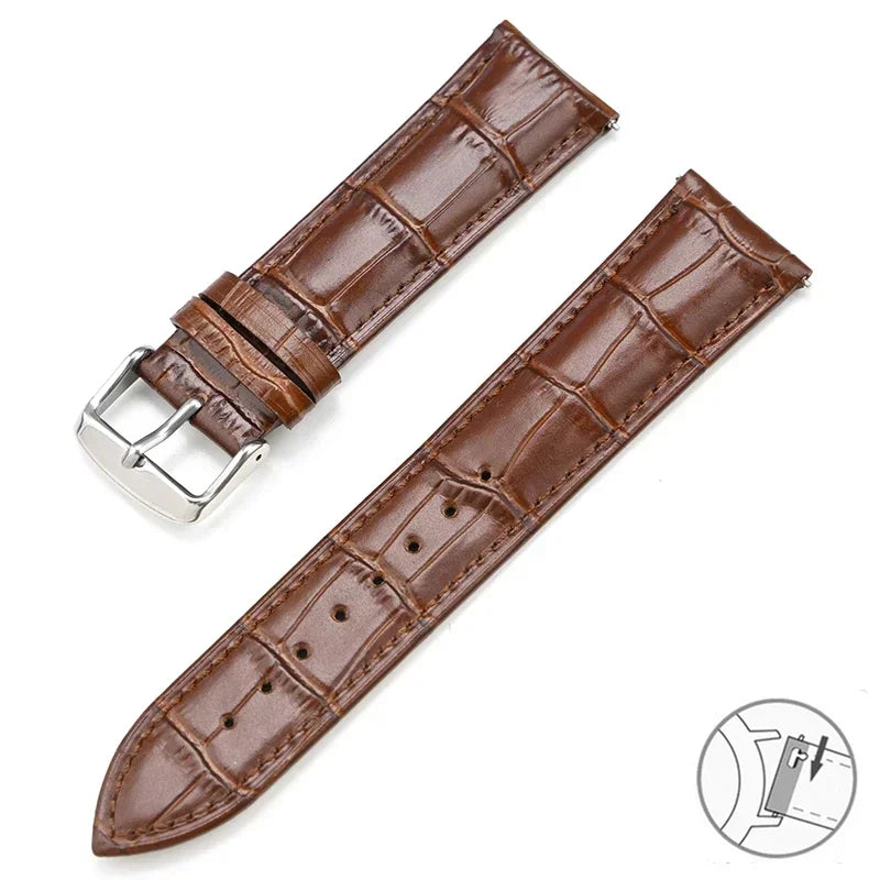 Motorola Moto Watch Croc-Embossed Leather Band