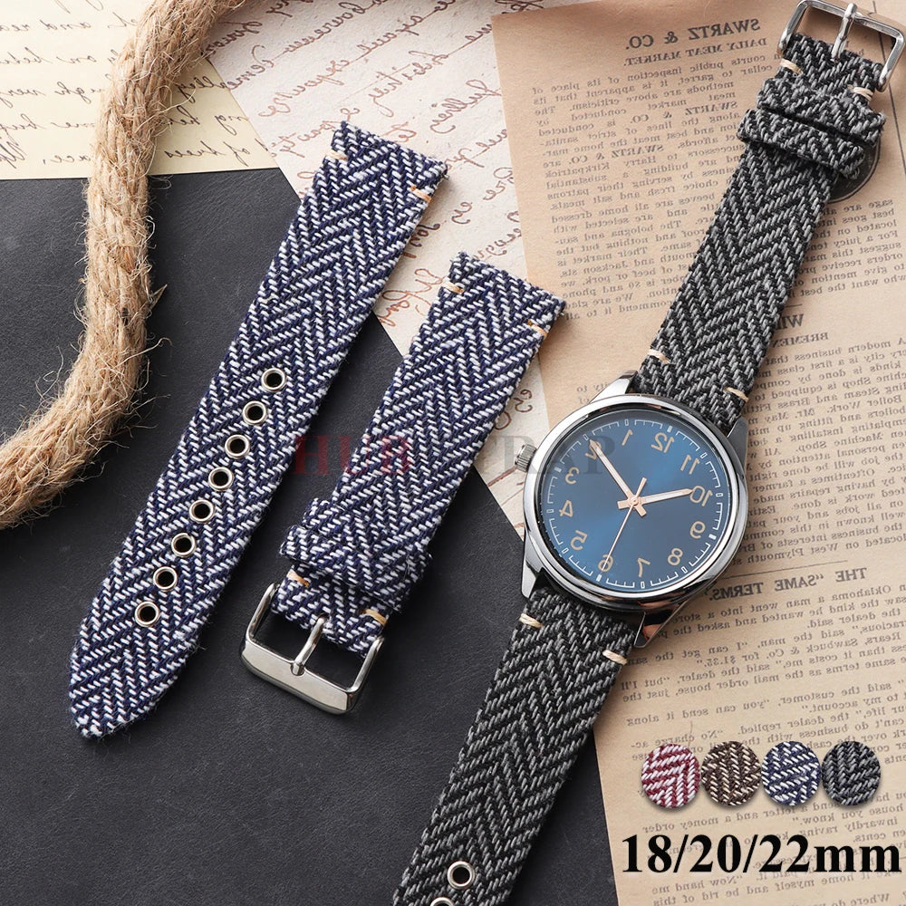 Samsung Galaxy Watch 7, 6, 5, 4 & FE Herringbone Woven Band
