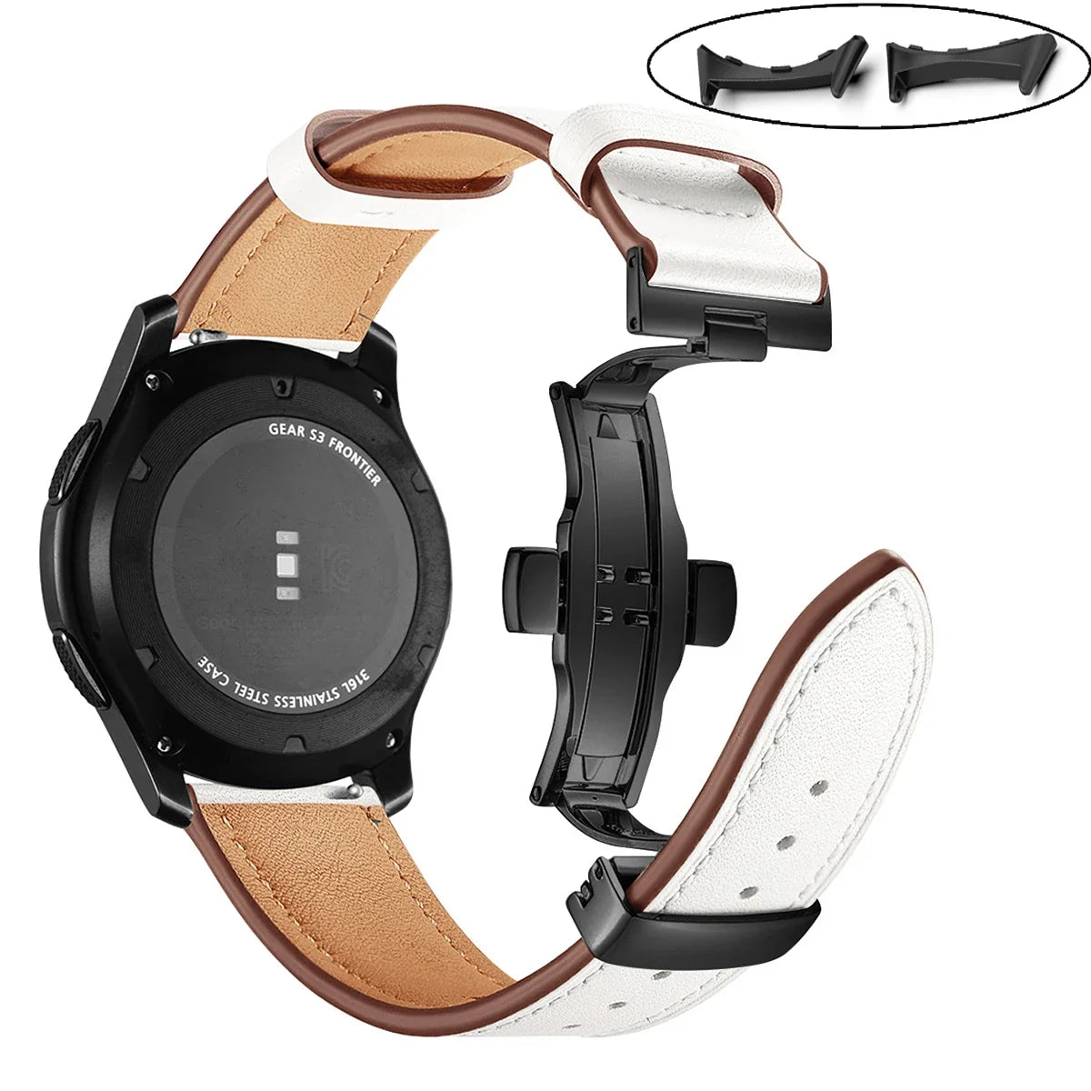 Google Pixel Watch 3/4 45mm Leather Butterfly Buckle Band