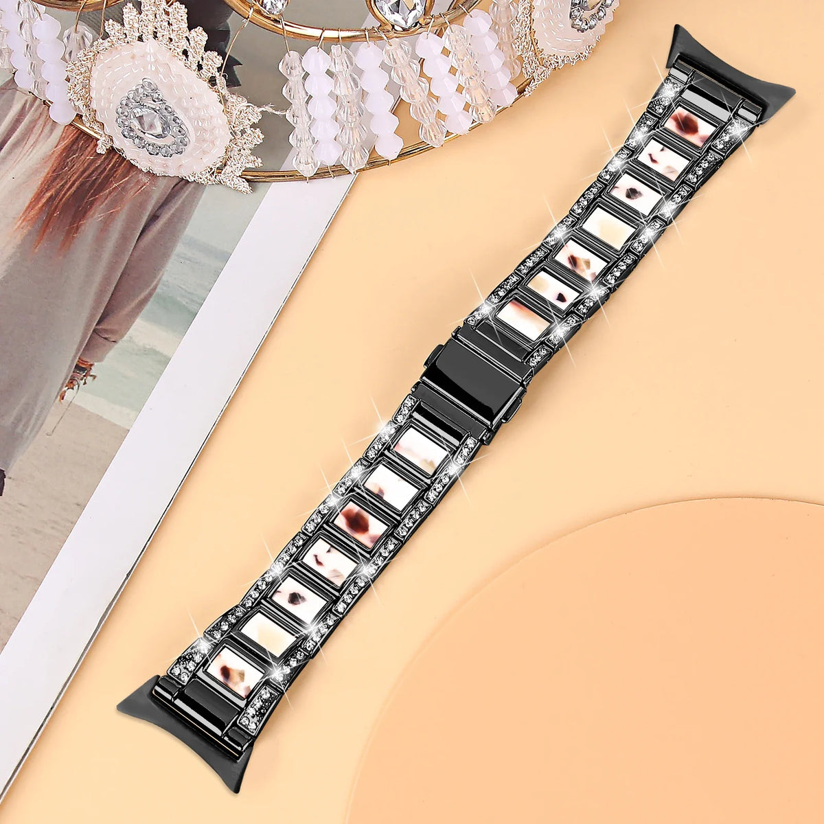 Google Pixel Watch 41mm Diamond Zinc Alloy Bracelet Band