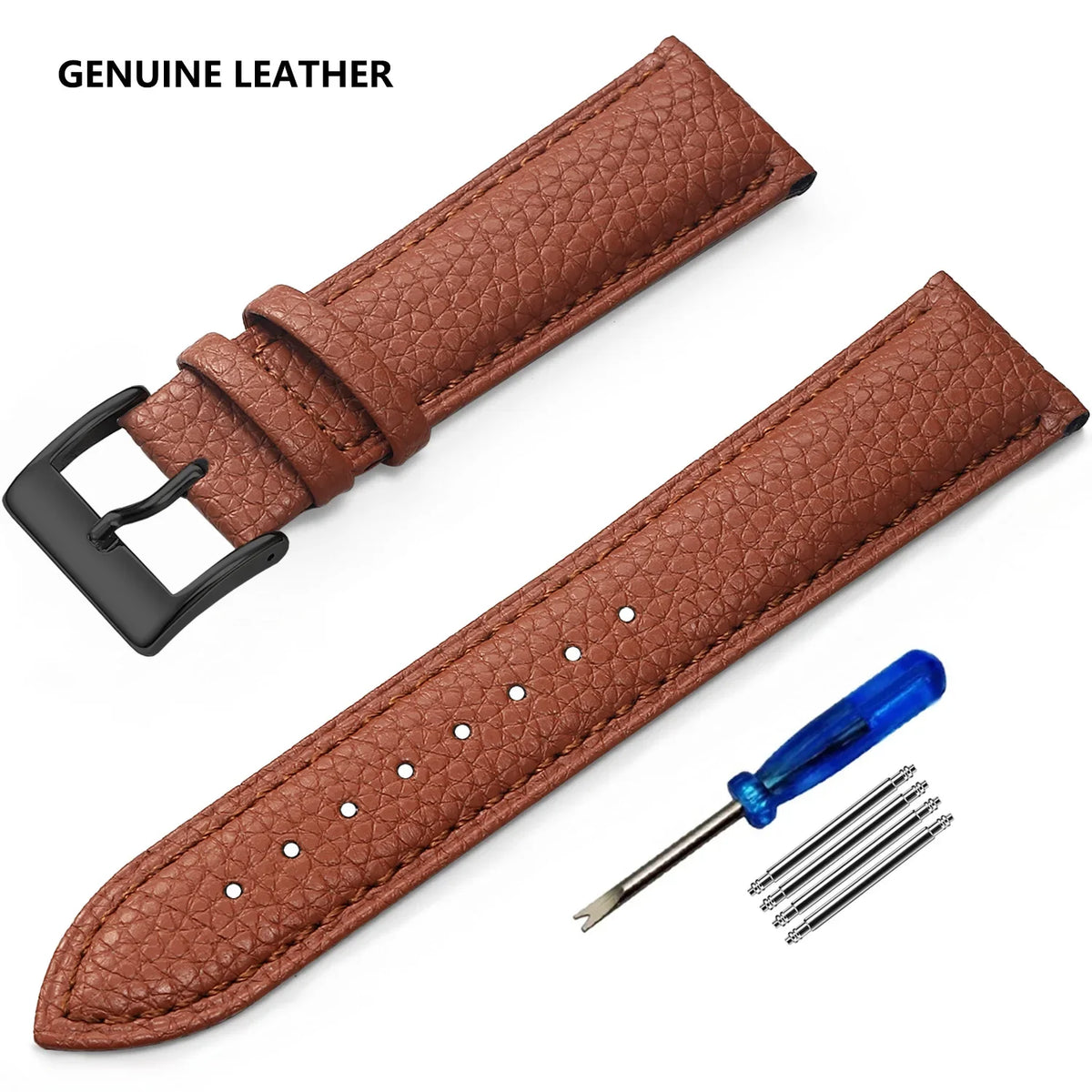 OnePlus Watch Grained Leather Band, Spring Bars & Tool