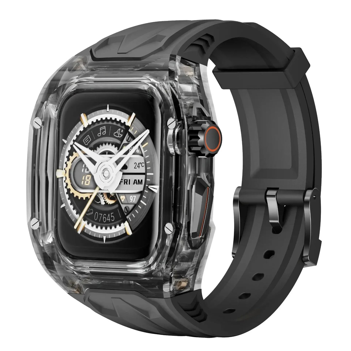 Apple Watch Transparent Rubber Strap and Case Kit - Versatile