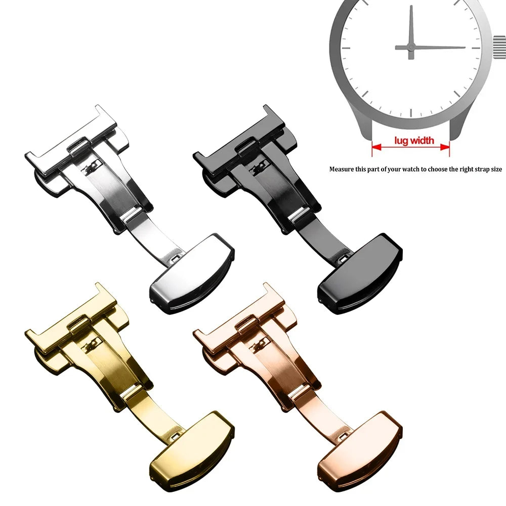 TicWatch Pro 3, E3 & GTH Leather Band with Butterfly Clasp