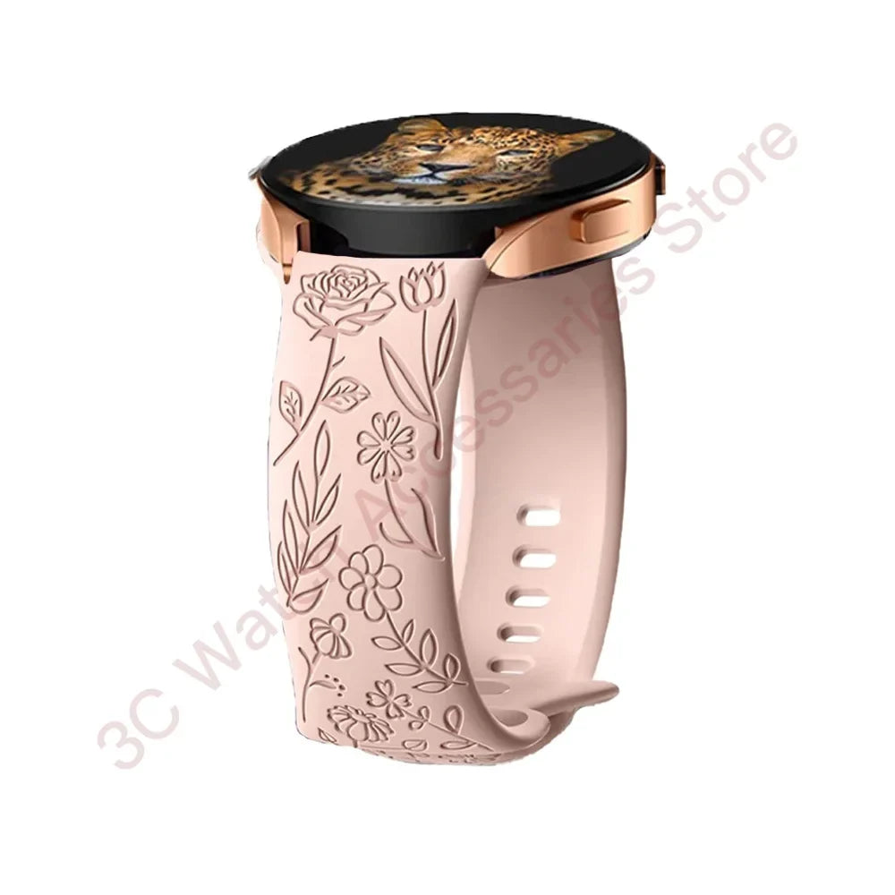 Huawei Watch & Watch GT Rose Engraved Silicone Band