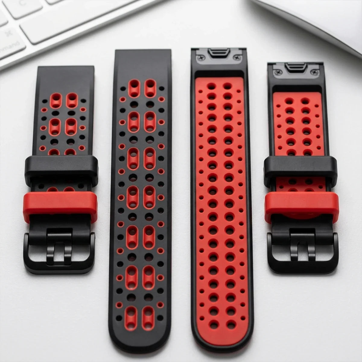 Garmin Two-Tone Silicone Smartwatch Band - QuickFit Sport Strap