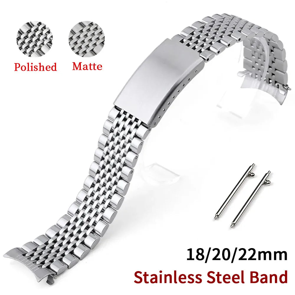 Samsung Galaxy Watch 7, 6, 5, 4 & FE Beads of Rice Steel Bracelet