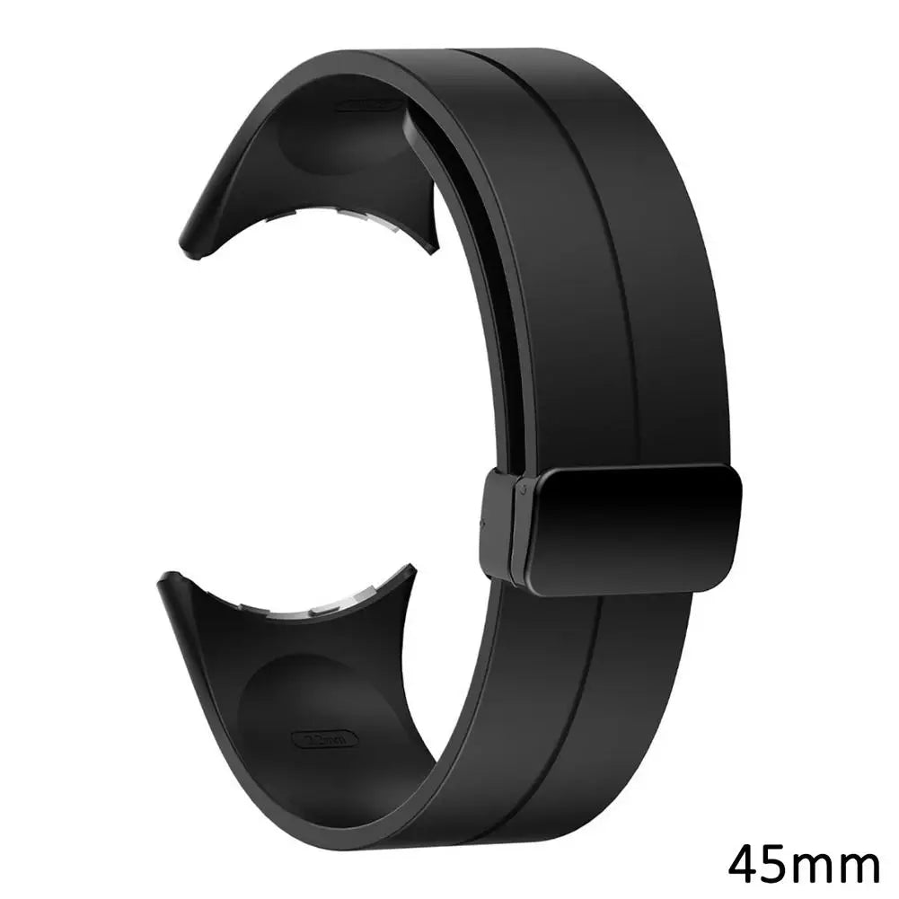 Google Pixel Watch Magnetic Silicone Folding Buckle Band