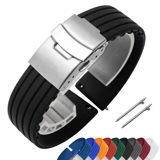 Motorola Moto Silicone Rubber Watch Band Quick Release Strap Black Brown