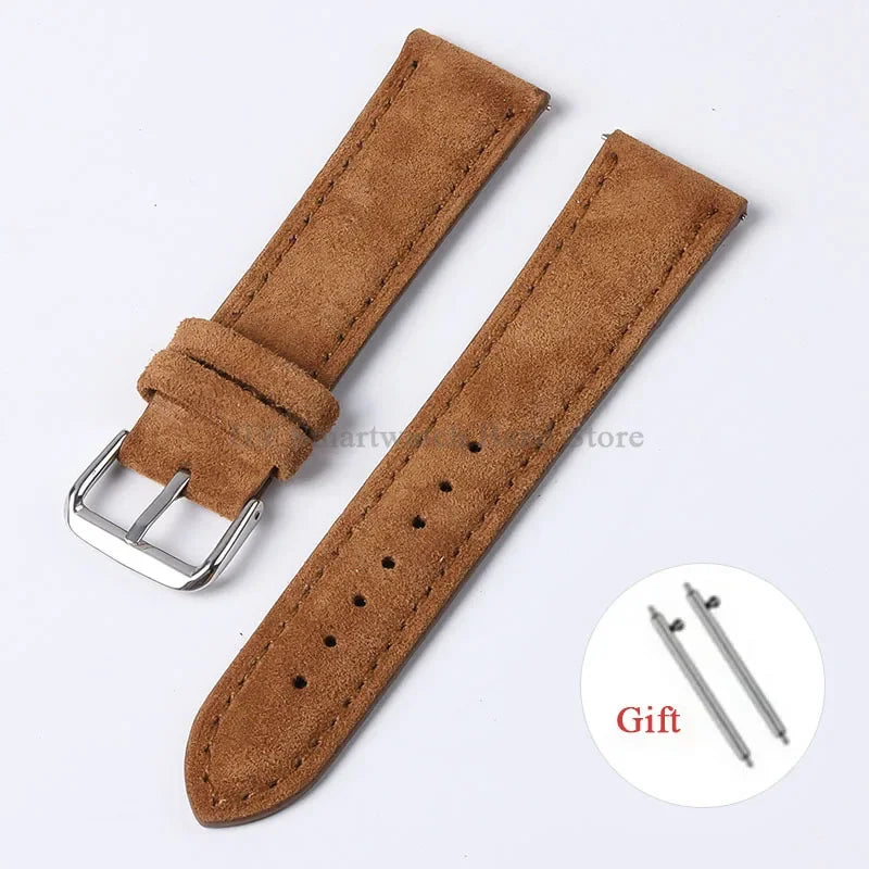 OnePlus Smartwatch Vintage Suede Leather Band Quick Release Strap