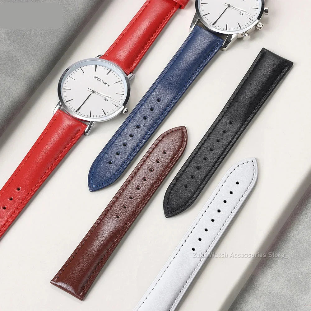 Samsung Galaxy Watch 7, 6, 5, 4 & FE Slim Calfskin Band, Spring Bars & Tool