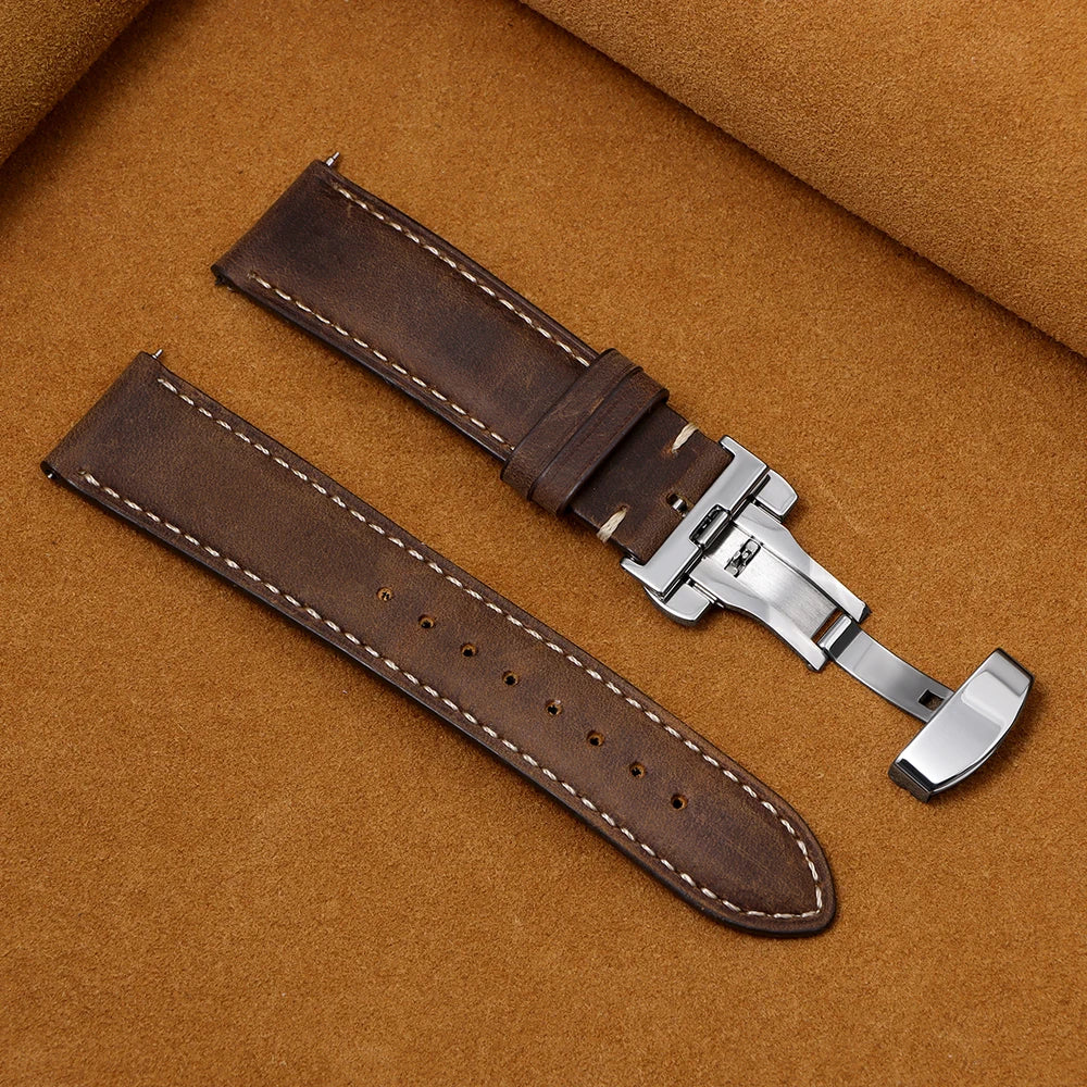 Motorola Moto Watch Calfskin Butterfly Clasp Band
