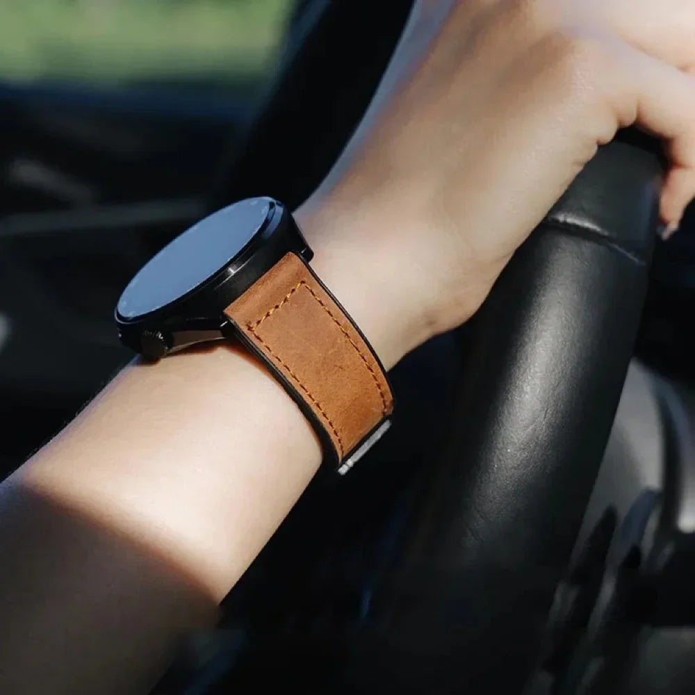 TicWatch Pro 3, E3 & GTH Leather and Silicone Magnetic Band