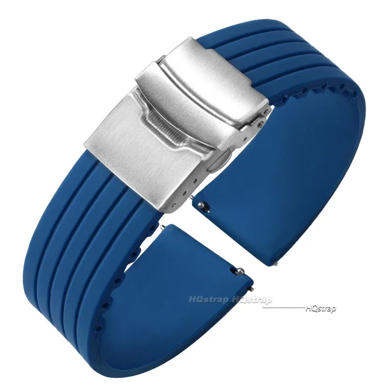 Motorola Moto Silicone Rubber Watch Band Quick Release Strap Black Brown
