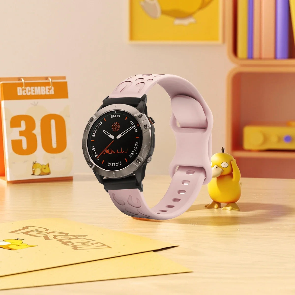 Garmin Engraved Silicone Smartwatch Band - QuickFit Strap
