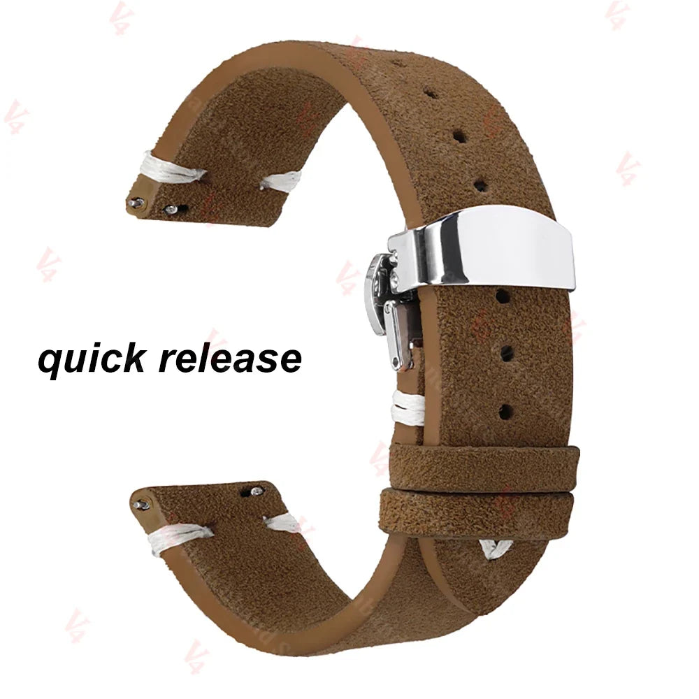 Motorola Moto Watch Stitched Suede Band with Butterfly Clasp