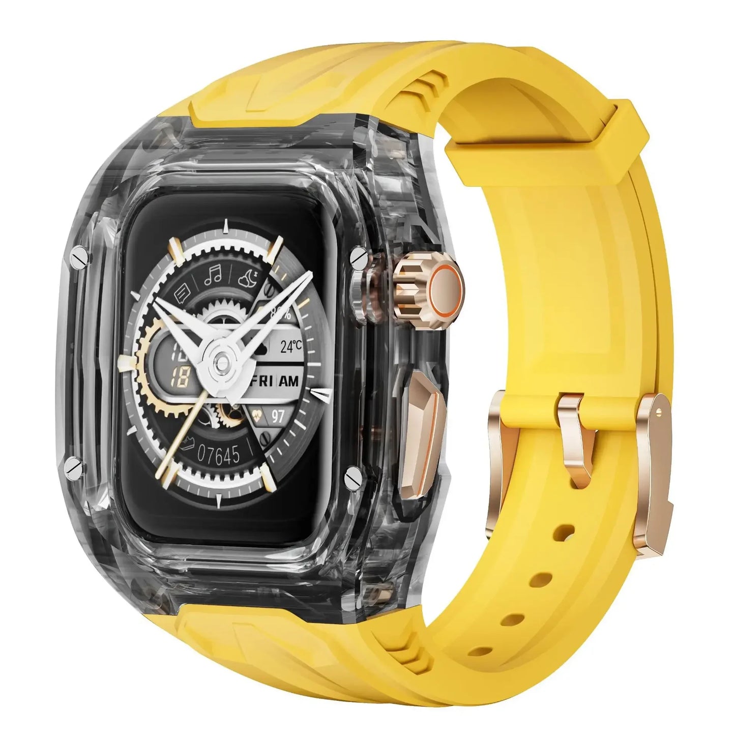 Apple Watch Transparent Rubber Strap and Case Kit - Versatile