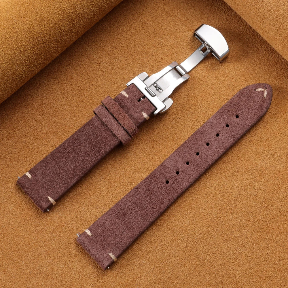 OnePlus Watch Vintage Suede Band with Butterfly Clasp