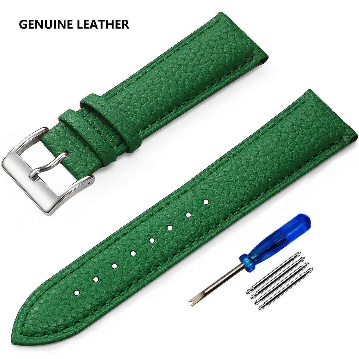 Motorola Moto Watch Grained Leather Band, Spring Bars & Tool