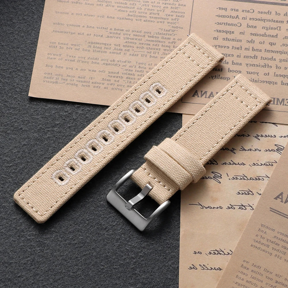 Motorola Moto Watch Stitched Canvas Nylon Band