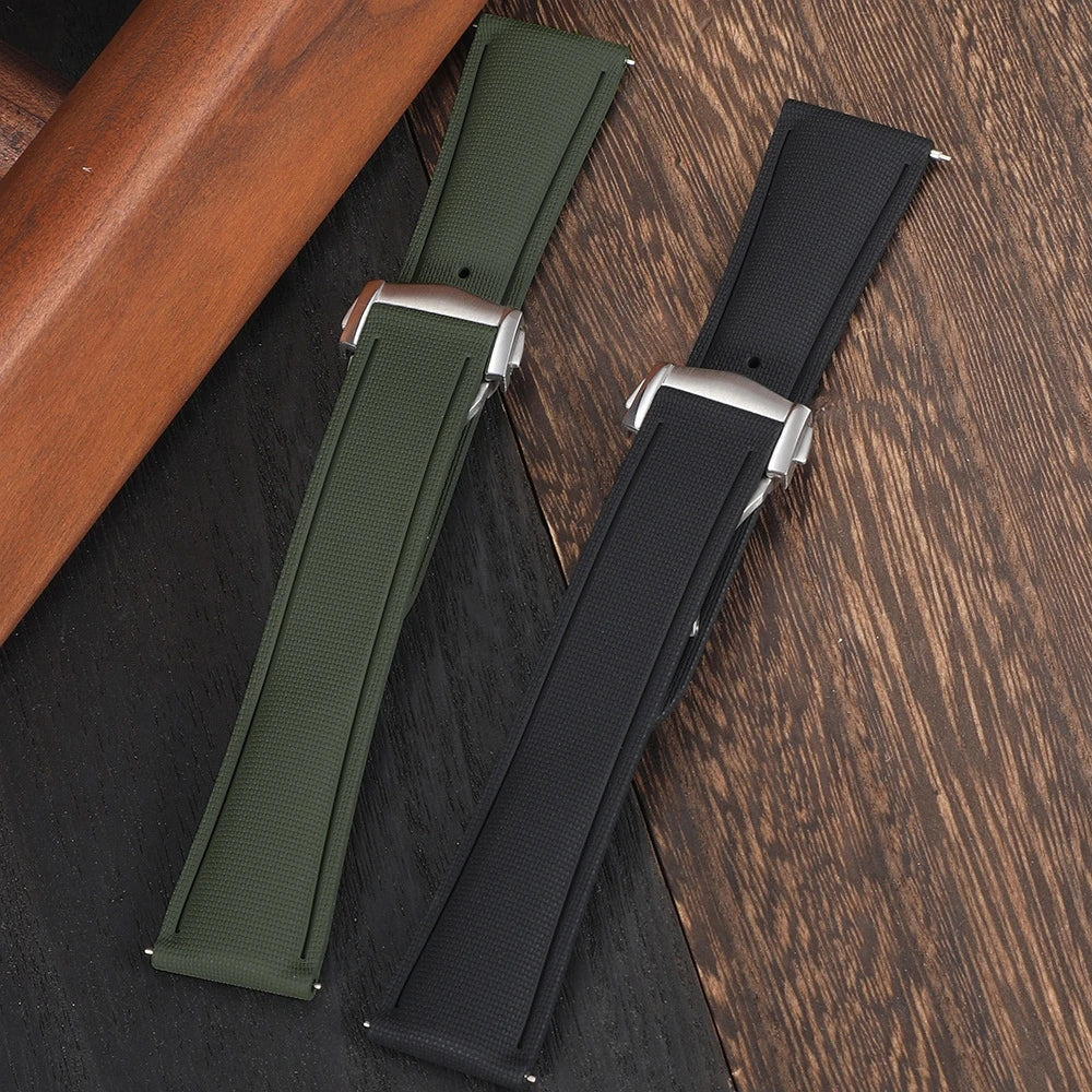 TicWatch Pro 3, E3 & GTH Sailcloth-Texture FKM Rubber Band