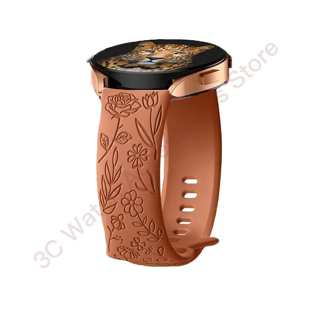 Huawei Watch & Watch GT Rose Engraved Silicone Band