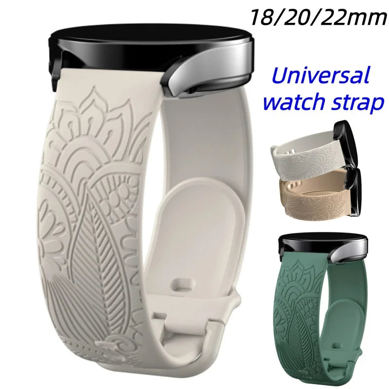 OnePlus Watch Engraved Mandala Silicone Band