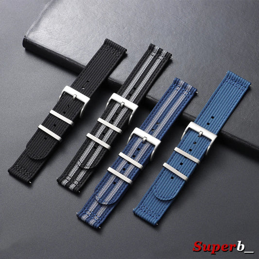 Polar Ribbed Nylon Watch Band - Quick Release Strap For Polar Watches