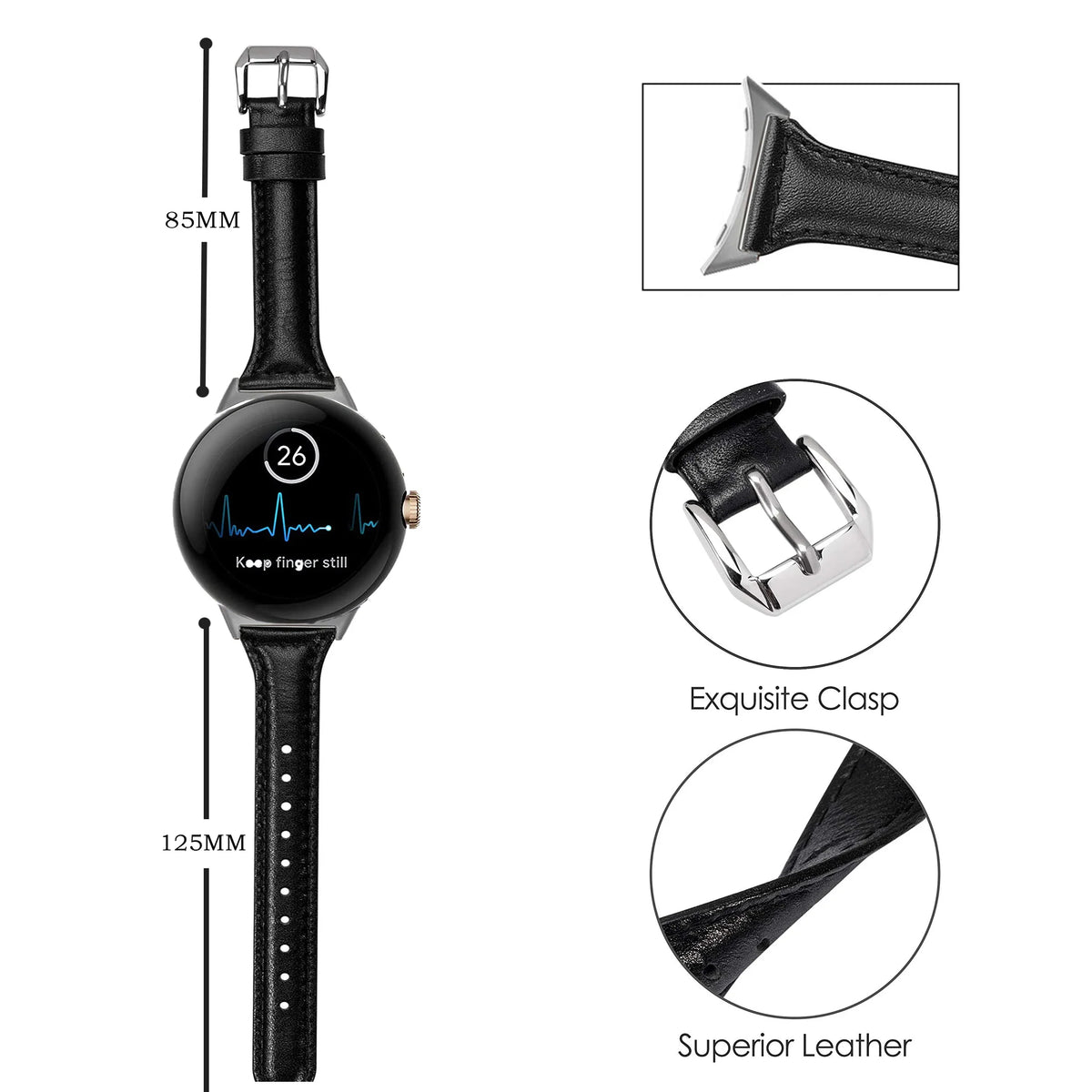 Google Pixel Watch Genuine Cow Leather Band