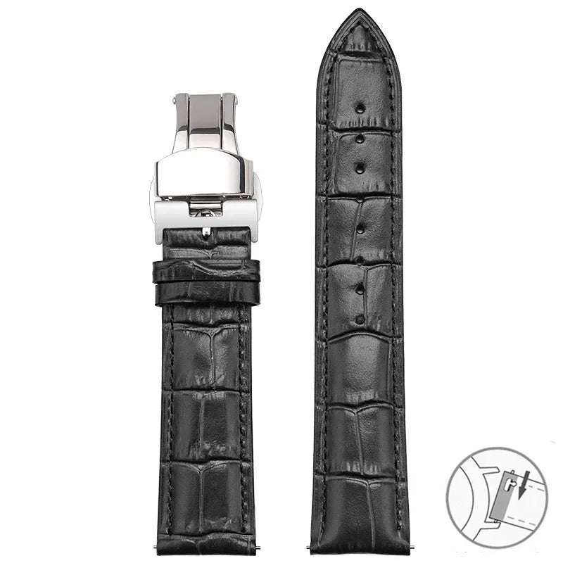 Motorola Moto Watch Croc-Embossed Leather Band