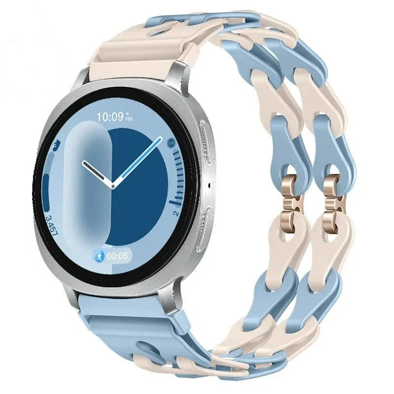 Samsung Galaxy Silicone Chain Watch Band – Watch8/Watch8 Classic/Watch9/Ultra/Ultra2 Multi