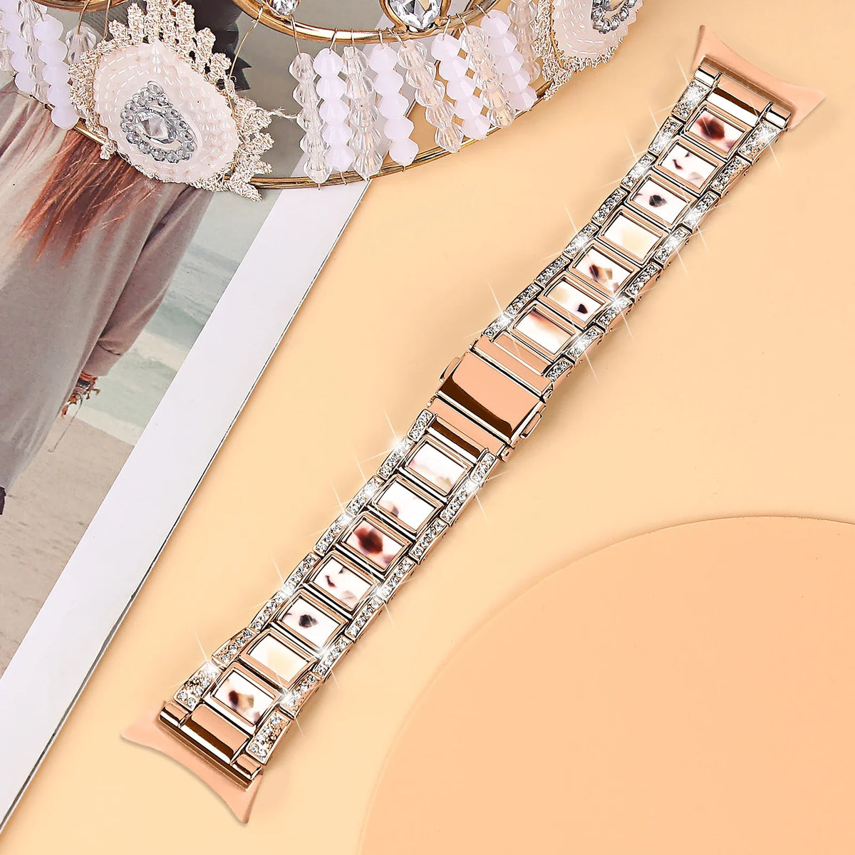 Google Pixel Watch 41mm Diamond Zinc Alloy Bracelet Band