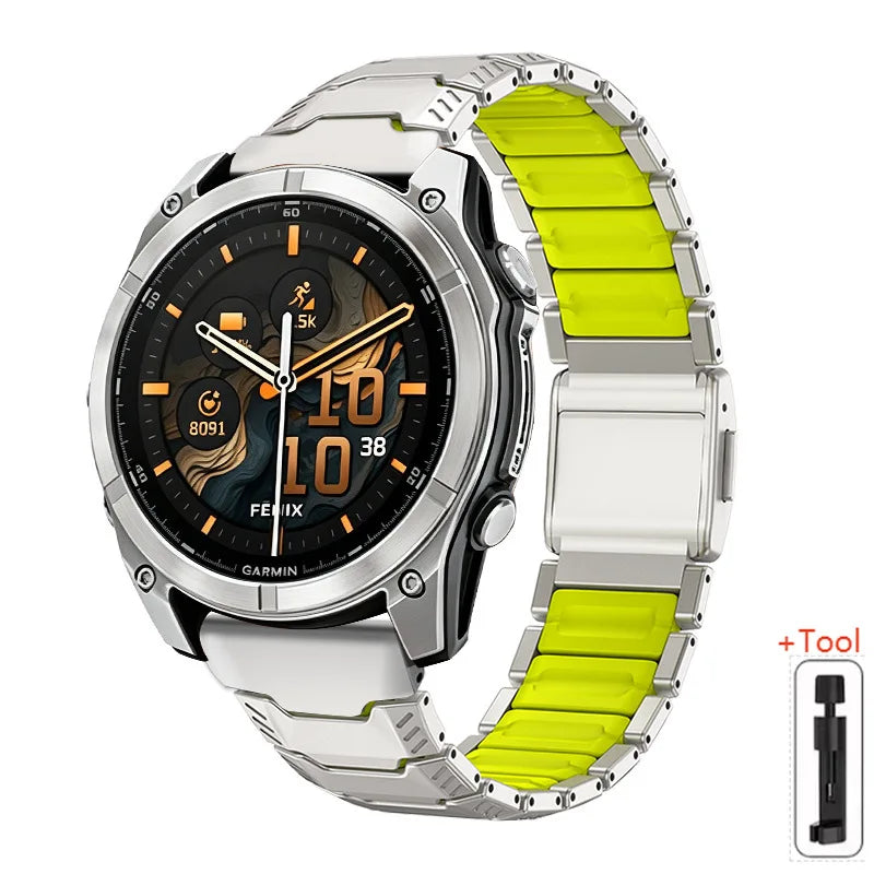 Garmin Titanium Magnetic Smartwatch Band