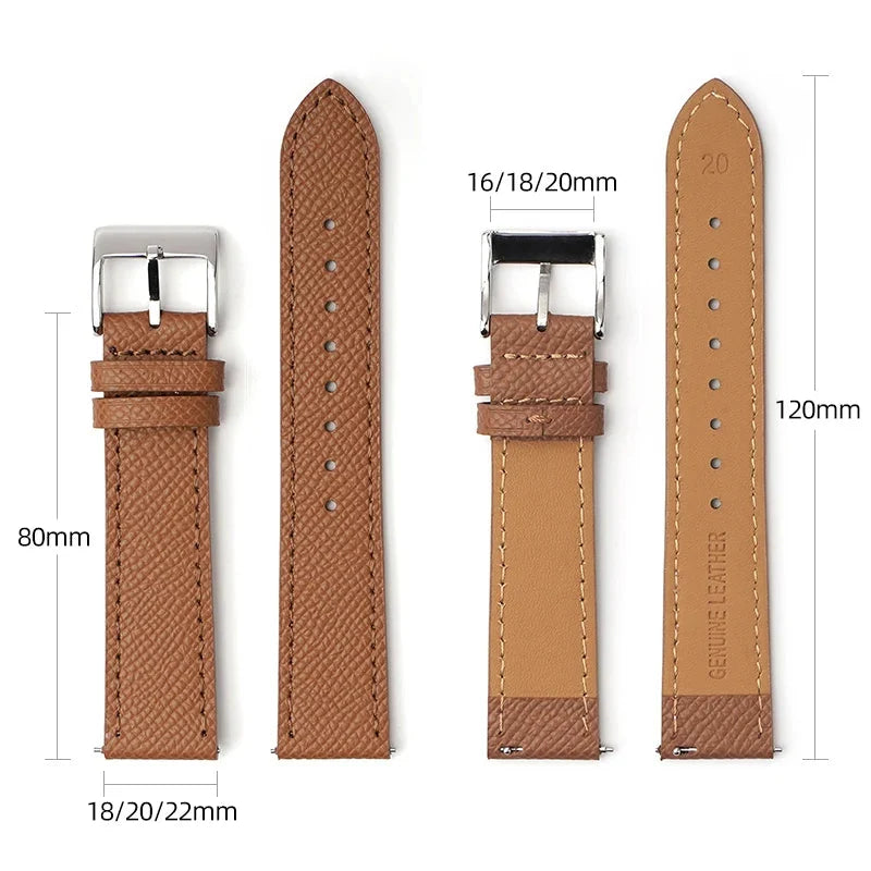 Samsung Galaxy Watch 7, 6, 5, 4 & FE Epsom Calfskin Leather Band