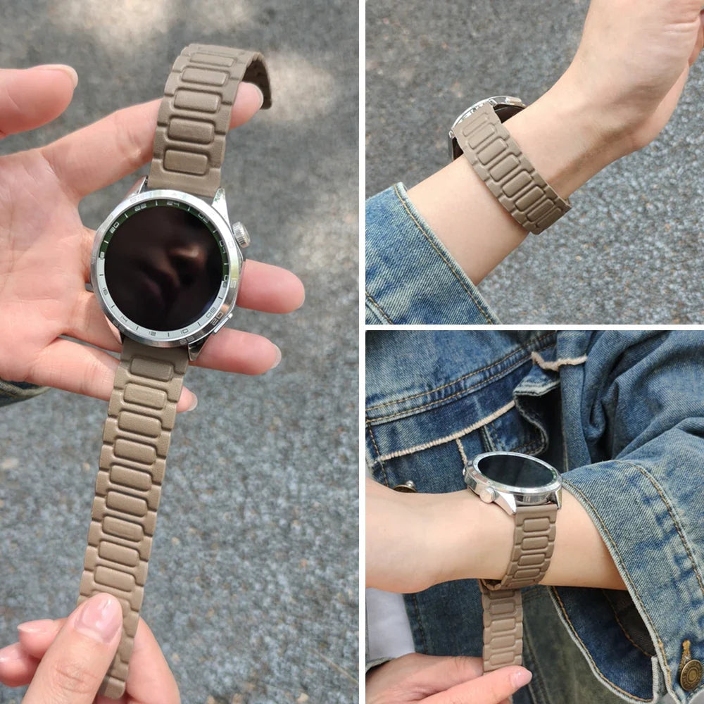 Garmin Leather Smartwatch Band - Magnetic Strap